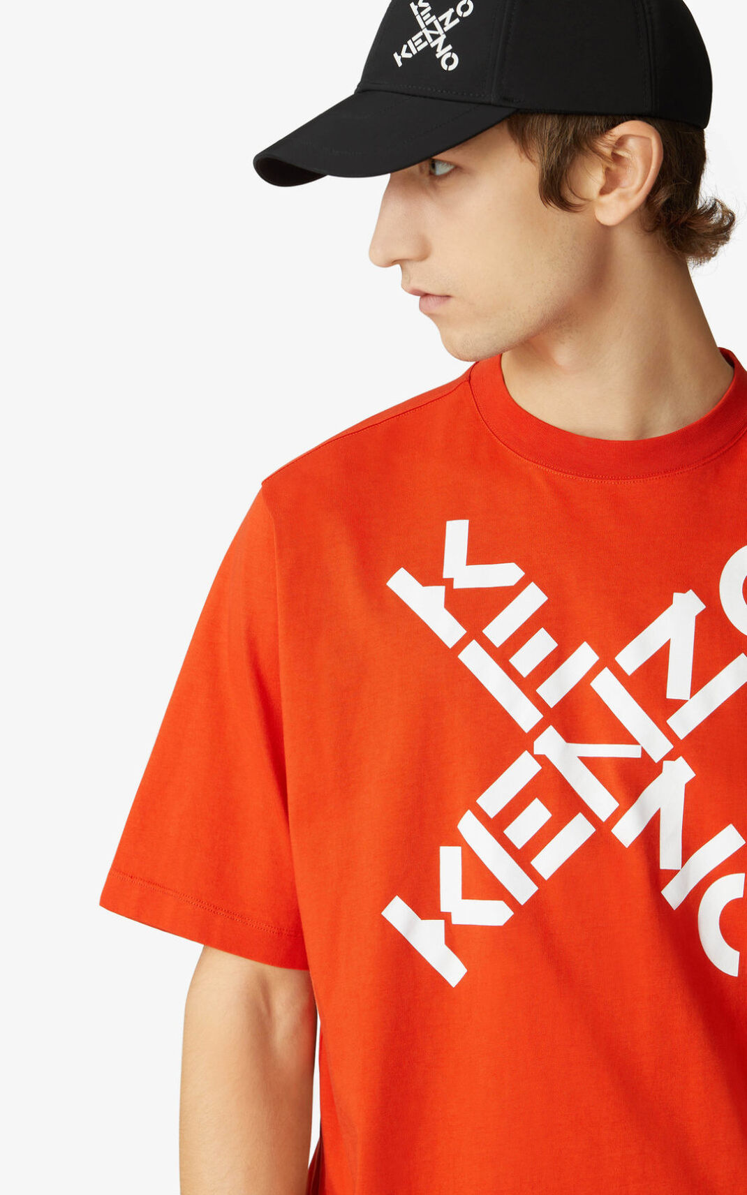 Kenzo Sport Big X T-shirts Herre - Dyb Orange DK-693144